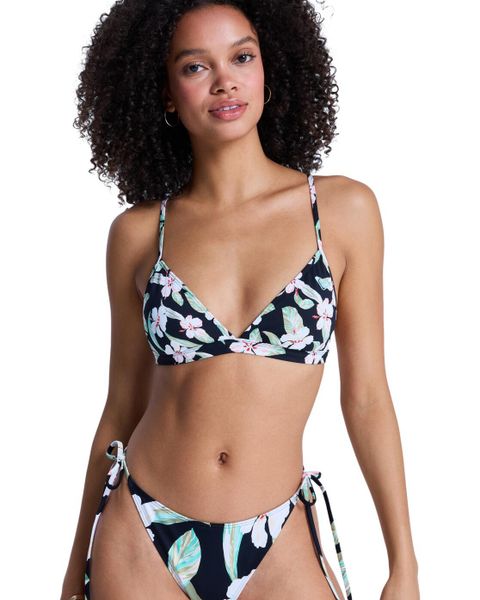 Trójkątny stanik bikini dla Kobiety PRINTED ESSENTIALS Czarny. Czarne bikini damskie Roxy, s, bez wzorów. Za 90.99 zł.