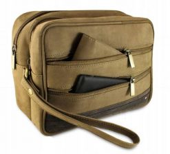 Skórzana saszetka do ręki Always Wild [DH] S1-2-R j. brązowa. Brązowe saszetki męskie Always Wild, z nubiku. Za 64.00 zł.