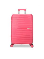 Semi Line Walizka średnia T5909-3 Różowy. Czerwone torebki do ręki damskie Semi-line, bez wzorów, średnie. Za 209.99 zł.