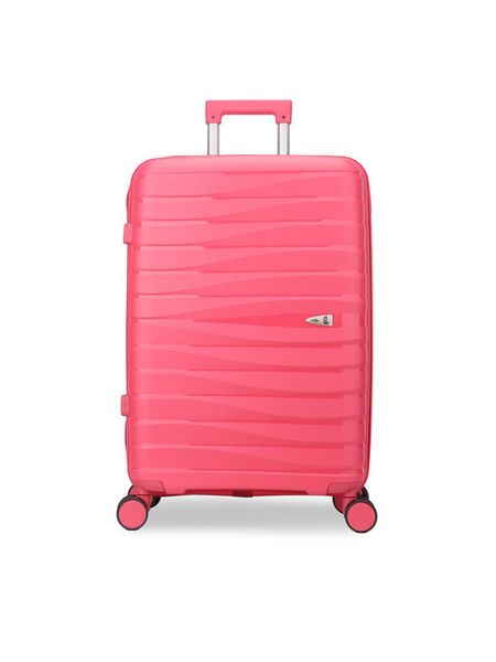 Semi Line Walizka średnia T5909-3 Różowy. Czerwone torebki do ręki damskie Semi-line, bez wzorów, średnie, bez dodatków. Za 209.99 zł.