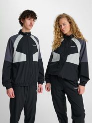 Bluza dresowa zapinana na zamek błyskawiczny Hummel Loose. Czarne bluzy damskie Hummel, xl, bez wzorów, z dresówki, bez kaptura, na golfa. Za 287.00 zł.