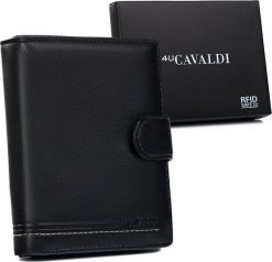 4U Cavaldi Klasyczny portfel męski z eleganckimi przeszyciami - Cavaldi NoSize. Portfele męskie 4U Cavaldi, bez wzorów. Za 99.85 zł.