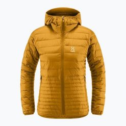 Kurtka puchowa damska Haglöfs Micro Nordic Down Hood. Żółte kurtki damskie Haglöfs, na zimę, xs, bez wzorów, z puchu, bez kaptura, trekkingowe. Za 539.99 zł.