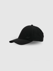 4F Czapka z daszkiem strapback uniseks - czarna L/XL (60cm). Czarne czapki i kapelusze damskie 4f, bez wzorów, klasyczne. Za 69.99 zł.