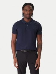 Calvin Klein Polo LV04LC254G Granatowy Slim Fit. Niebieskie koszulki polo męskie Calvin Klein, l, bez wzorów, z bawełny, bez ramiączek. Za 289.99 zł.