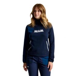 Bluza Slam Graphic Ws Hoodie Damskie. Niebieskie bluzy sportowe damskie SLAM, l, bez wzorów, z bawełny, z kapturem. Za 566.99 zł.