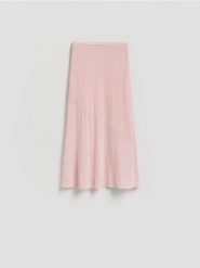 Spódnica z wełną - różowy. Czerwone spódnice damskie Reserved, l, bez wzorów, z dzianiny. Za 119.99 zł.