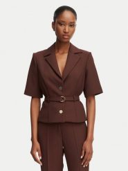 Rinascimento Marynarka CFC0129421003 Brązowy Regular Fit. Brązowe żakiety damskie Rinascimento, xl, bez wzorów, z syntetyku. Za 654.99 zł.