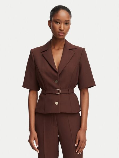 Rinascimento Marynarka CFC0129421003 Brązowy Regular Fit. Brązowe żakiety damskie Rinascimento, xl, bez wzorów, z syntetyku. Za 654.99 zł.