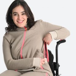 Bluza damska rozpinana Decathlon. Brązowe bluzy sportowe damskie Decathlon, s, bez wzorów, z bawełny, bez kaptura. W wyprzedaży za 69.99 zł.