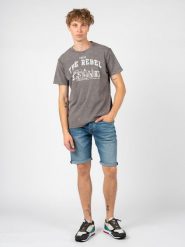 Guess T-Shirt | M1YI87R9XF0 | Mężczyzna | Szary. Szare t-shirty męskie Guess, m, z aplikacjami, z bawełny, bez kołnierzyka. W wyprzedaży za 119.00 zł.
