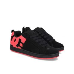 Buty dc-shoes czarne skórzane sportowe. Czarne obuwie sportowe damskie DC Shoes, bez wzorów, ze skóry. Za 369.99 zł.
