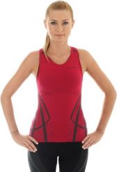 Brubeck Koszulka damska Fitness W bordowa r. L (TA10150*L). Czerwone koszulki sportowe damskie Brubeck, l, bez wzorów, bez kołnierzyka. Za 67.61 zł.
