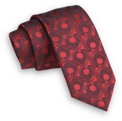 Ciemny Czerwony Krawat -Angelo di Monti- 6 cm, Męski, w Koła, Wzór Geometryczny. Czerwone krawaty i muchy Angelo di Monti, bez wzorów, eleganckie. Za 45.00 zł.
