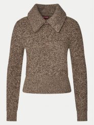 STAUD Sweter Christopher R24F3111WN Beżowy Regular Fit. Brązowe swetry damskie STAUD, s, bez wzorów, z syntetyku, bez kołnierzyka, bez ramiączek, bez kaptura. Za 1,119.00 zł.