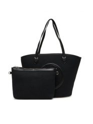 Valentino Torebka VBS7QO02CAN Czarny. Czarne torebki do ręki damskie Valentino, bez wzorów, z materiału, bez dodatków. Za 259.99 zł.