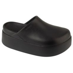Klapki Crocs Dylan Platform Clog W 209869-001 czarne. Czarne klapki damskie bez wzorów, sportowe, bez obcasa. Za 367.95 zł.