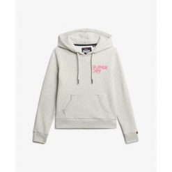 Damska bluza z kapturem w tęczowe paski Superdry. Szare bluzy damskie Superdry., uniwersalny, bez wzorów, z kapturem. Za 340.25 zł.