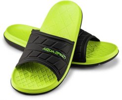 Klapki basenowe męskie Aqua Speed Aspen. Czarne klapki męskie Aqua-Speed, z materiału. Za 79.99 zł.