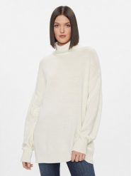 Kontatto Golf 3M1085 Biały Oversize. Białe swetry damskie Kontatto, m, bez wzorów, z syntetyku, bez kołnierzyka, bez ramiączek, bez kaptura. Za 449.99 zł.