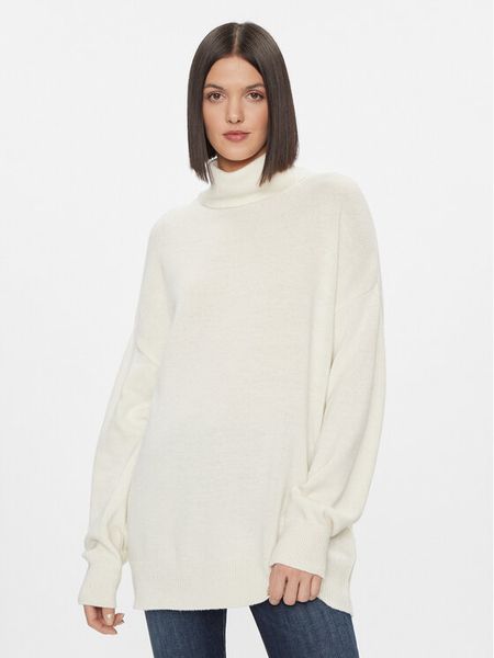 Kontatto Golf 3M1085 Biały Oversize. Białe swetry damskie Kontatto, m, bez wzorów, z syntetyku, bez kołnierzyka, bez ramiączek, bez kaptura. Za 449.99 zł.