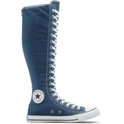 Buty sportowe damskie Converse Chuck Taylor All Star. Niebieskie obuwie sportowe damskie Converse, bez wzorów, z tkaniny. Za 449.86 zł.