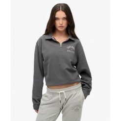 Damska bluza rozpinana z zamkiem 1/4 Superdry Athletic. Brązowe swetry damskie Superdry., na zimę, bez wzorów, sportowe, bez kołnierzyka, bez ramiączek, bez kaptura. Za 288.40 zł.