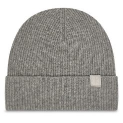 Czapka Calvin Klein. Szare czapki i kapelusze męskie Calvin Klein, na zimę, bez wzorów. Za 349.99 zł.