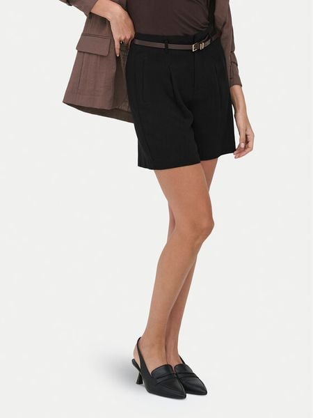 ONLY Szorty materiałowe Siesta 15367413 Czarny Regular Fit. Czarne szorty damskie Only, l, bez wzorów, z materiału. Za 120.99 zł.