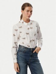 Barbour Koszula Brambles LSH1644MI96 Biały Slim Fit. Białe bluzki damskie Barbour, bez wzorów, z bawełny, bez kołnierzyka, bez ramiączek. Za 464.99 zł.