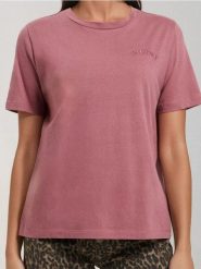 Koszulka z drobnym napisem - różowy. Czerwone t-shirty damskie Sinsay, l, bez wzorów, bez kołnierzyka. W wyprzedaży za 17.99 zł.