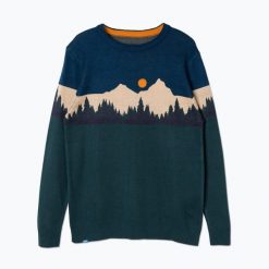 Sweter męski KAVU Highline. Zielone swetry przez głowę męskie KAVU, m, bez wzorów, bez kołnierzyka. Za 279.99 zł.