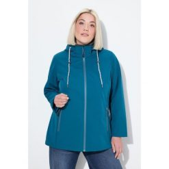 Damskie Kurtka softshell HYPRAR hydrofobowa kieszenie na zamek. Niebieskie kurtki sportowe damskie Ulla Popken, plus size, bez wzorów, z elastanu, bez kaptura, trekkingowe. Za 480.99 zł.