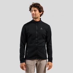 Bluza narciarska męska rozpinana z półgolfem Odlo BERRA. Szare bluzy męskie Odlo, l, bez wzorów, z elastanu, z kapturem. Za 509.65 zł.
