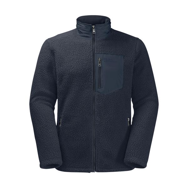 Bluza polarowa męska Jack Wolfskin Kingsway. Niebieskie bluzy sportowe męskie Jack Wolfskin, m, bez wzorów, z polaru, bez kaptura, trekkingowe. Za 566.50 zł.