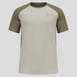 Koszulka biegowa męska Odlo X-Alp Trail T-Shirt Crew Neck. Brązowe koszulki sportowe męskie Odlo, m, bez wzorów, sportowe, bez kołnierzyka. Za 266.99 zł.