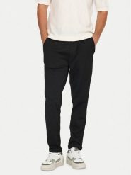 Only & Sons Spodnie materiałowe Linus 22029924 Czarny Tapered Fit. Czarne spodnie materiałowe męskie Only & Sons, m, bez wzorów, z materiału. Za 99.99 zł.