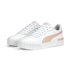 Buty do chodzenia damskie Puma Carina 2.0 JR. Białe obuwie sportowe damskie Puma, bez wzorów, z gumy, trekkingowe. Za 234.00 zł.