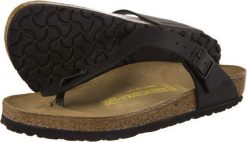 Birkenstock Japonki damskie Gizeh czarne r. 41 (043691). Czarne klapki damskie Birkenstock, bez wzorów, sportowe, bez obcasa. Za 317.24 zł.