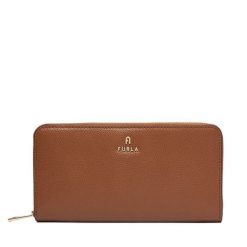 Portfel Furla. Brązowe portfele damskie Furla, bez wzorów. Za 809.99 zł.