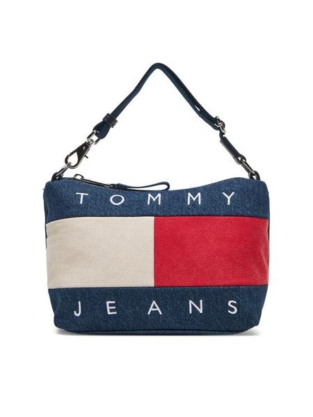 Tommy Jeans Torebka Tjw Archive Denim Shoulder Bag AW0AW18213 Niebieski. Niebieskie torebki do ręki damskie Tommy Jeans, bez wzorów, z denimu, bez dodatków. Za 379.99 zł.
