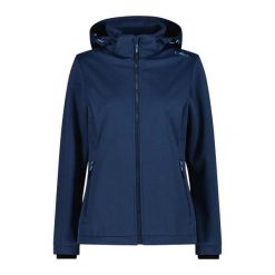 Kurtka softshell z odpinanym kapturem damska CMP. Niebieskie kurtki damskie CMP, xl, bez wzorów, z materiału. Za 430.25 zł.