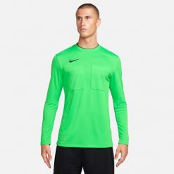 Koszulka piłkarska męska Nike Referee Ii Dri-fit. Zielone koszulki sportowe męskie Nike, m, bez wzorów, bez kołnierzyka, bez ramiączek, do piłki nożnej, dri-fit (nike). W wyprzedaży za 161.65 zł.