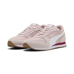 Sneakersy unisex ST MILER PUMA Mauve Mist White Berry Gum Pink. Białe obuwie sportowe damskie Puma, bez wzorów, z zamszu, trekkingowe. W wyprzedaży za 209.00 zł.