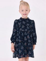 Mayoral Sukienka codzienna 4.920 Granatowy Regular Fit. Niebieskie sukienki dla dziewczynek Mayoral, bez wzorów, z syntetyku, bez ramiączek. Za 129.99 zł.