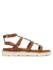 Patrizia Pepe Sandały PPJ398.24 Brązowy. Brązowe sandały damskie Patrizia Pepe, bez wzorów, ze skóry, bez obcasa, na płaskiej podeszwie, bez zapięcia. Za 489.99 zł.