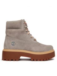 Timberland Trzewiki Stone Street TB0A5THXEJR1 Szary. Szare botki damskie Timberland, ze skóry, street, bez obcasa, na płaskiej podeszwie, bez zapięcia. Za 819.99 zł.