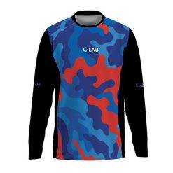 Koszulka MTB Enduro z długim rękawem Camo. Czarne bluzy męskie C-LAB, bez wzorów, z tkaniny, bez kołnierzyka, bez ramiączek, rowerowe. Za 329.17 zł.