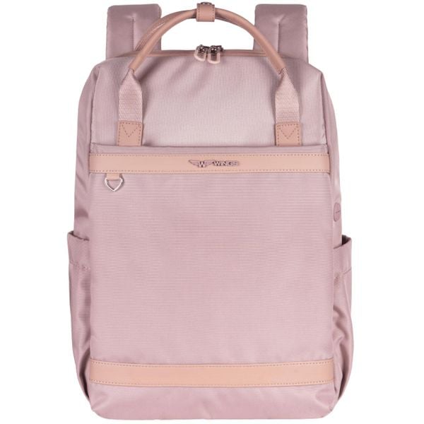 WINGS Plecak miejski damski SKYLARK pink. Czerwone plecaki damskie Wings, bez wzorów, z materiału, biznesowe. Za 139.90 zł.
