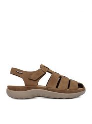 Rieker Sandały CEO-64860-24 Brązowy. Brązowe sandały damskie Rieker, bez wzorów, ze skóry, bez obcasa, na płaskiej podeszwie, bez zapięcia. Za 319.99 zł.